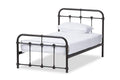 Mandy Vintage Industrial Black Finished Metal Twin Size Platform Bed