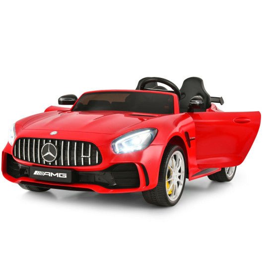 12V Kids Ride On Car Mercedes Benz AMG GTR with Remote and LED Lights-Red