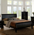 Corella Transitional Wood Eastern King Panel Bed in Black
