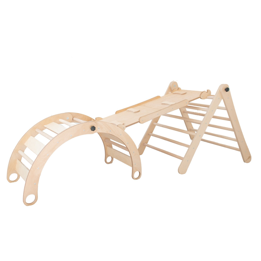 BUNDLE - Adjustable Pikler Triangle, Rocker & Reversible Ramp