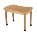 Mobile Synergy Junction 24" x 36" High Pressure Laminate Table with Hardwood Legs- 24"