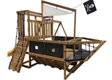 PlayStar Pirate Ship Swing Set white-background product view 1