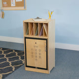 Whitney Brothers Cell Phone Locker Classroom Storage Cabinet - early-learning classroom lifestyle or detail view 1