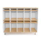 Whitney Brothers elevatED 10 Section Coat Locker Classroom Coat Locker - white-background empty coat locker hero view