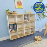 Whitney Brothers elevatED 12 Cubby Backpack Storage Cabinet Classroom Cubby Locker - early-learning classroom lifestyle or detail view 1