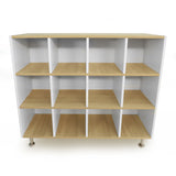 Whitney Brothers elevatED 12 Cubby Backpack Storage Cabinet Classroom Cubby Locker - white-background alternate product view 3