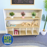 Whitney Brothers elevatED Cubby and Shelf Cabinet Classroom Cubby Locker - early-learning classroom lifestyle or detail view 1