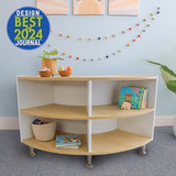 Whitney Brothers elevatED Curve In Cabinet 27H Classroom Storage Cabinet - early-learning classroom lifestyle or detail view 1