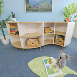 Whitney Brothers elevatED Curve In Cabinet 33H Classroom Storage Cabinet - early-learning classroom lifestyle or detail view 5