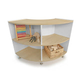 Whitney Brothers elevatED Curve In Cabinet 33H Classroom Storage Cabinet - white-background product hero view