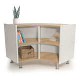 Whitney Brothers elevatED Curve Out Cabinet 27H Classroom Storage Cabinet - white-background alternate product view 2