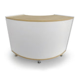 Whitney Brothers elevatED Curve Out Cabinet 33H Classroom Storage Cabinet - white-background product hero view