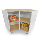 Whitney Brothers elevatED Curve Out Cabinet 33H Classroom Storage Cabinet - white-background alternate product view 2