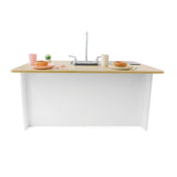 Whitney Brothers elevatED Kitchen Island Breakfast Bar Preschool Play Kitchen - back breakfast-bar counter view