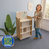 Whitney Brothers elevatED Mail And Message Center Classroom Storage Cabinet - early-learning classroom lifestyle or detail view 1