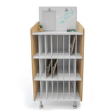 Whitney Brothers elevatED Mail And Message Center Classroom Storage Cabinet - white-background alternate product view 2