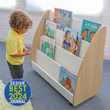 Whitney Brothers elevatED Mobile Book Display Classroom Reading Furniture - early-learning classroom lifestyle or detail view 1