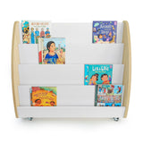 Whitney Brothers elevatED Mobile Book Display Classroom Reading Furniture - white-background product hero view