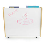 Whitney Brothers elevatED Mobile Book Display Classroom Reading Furniture - white-background alternate product view 3