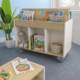 Whitney Brothers elevatED Mobile Book Storage Island Mobile Book Storage Island - classroom reading-center context view