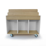 Whitney Brothers elevatED Mobile Book Storage Island Mobile Book Storage Island - white-background empty book island view