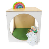 Whitney Brothers elevatED Play House Cube With Floor Mat Set Classroom Reading Furniture - white-background product hero view
