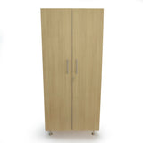 Whitney Brothers elevatED Tall and Wide Cabinet Tall Classroom Storage Cabinet - white-background closed front view