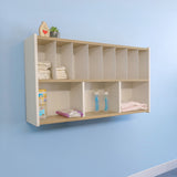Whitney Brothers elevatED Wall Mount Diaper Supplies Organizer Classroom Diapering Storage - early-learning classroom lifestyle or detail view 4