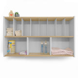 Whitney Brothers elevatED Wall Mount Diaper Supplies Organizer Classroom Diapering Storage - white-background alternate product view 2