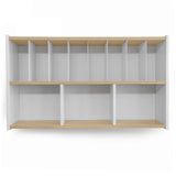 Whitney Brothers elevatED Wall Mount Diaper Supplies Organizer Classroom Diapering Storage - white-background product hero view