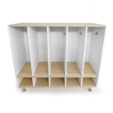 Whitney Brothers elevatED Five Section Coat Locker (WB1951) on a white background — component of the elevatED Wall System