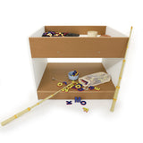 Whitney Brothers outdoorED Big and Wide Table Outdoor Sensory Play Table - white-background shallow activity setup