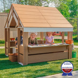 outdoor classroom lifestyle view with children