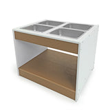 Whitney Brothers outdoorED Sensory Table Outdoor Sensory Table - white-background angled sensory table hero view