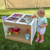 Whitney Brothers outdoorED Sensory Table Outdoor Sensory Table - outdoor sensory table with child