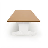 Whitney Brothers outdoorED Table and Two Bench Set Outdoor Classroom Table Set - white-background end view