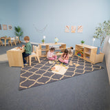 Whitney Brothers Prepared Place Rolled Mat Storage Classroom Storage Cabinet - early-learning classroom lifestyle or detail view 6