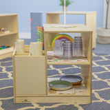 Whitney Brothers Prepared Place Rolled Mat Storage Classroom Storage Cabinet - early-learning classroom lifestyle or detail view 4