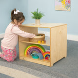 Whitney Brothers Prepared Place Shelf Cabinet 24W Classroom Storage Cabinet - early-learning classroom lifestyle or detail view 1