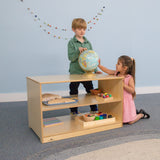 Whitney Brothers Prepared Place Shelf Cabinet 36W Classroom Storage Cabinet - early-learning classroom lifestyle or detail view 1