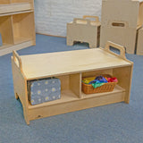 Whitney Brothers Stack-Able Bench Classroom Seating - early-learning classroom lifestyle or detail view 6