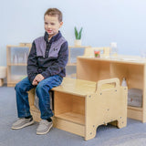 Whitney Brothers Stack-Able Bench Classroom Seating - early-learning classroom lifestyle or detail view 1