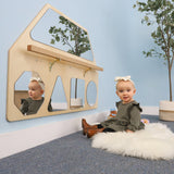 Whitney Brothers Wall Mirrors With Pull Up Bar Classroom Mirror - early-learning classroom lifestyle or detail view 3