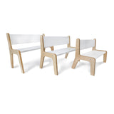 Whitney Brothers Whitney Plus White Bench 10H Classroom Seating - white-background alternate product view 4