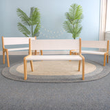 Whitney Brothers Whitney Plus White Bench 12H Classroom Seating - early-learning classroom lifestyle or detail view 1