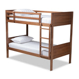 Elsie Twin/Twin Bunk Bed #color_Walnut