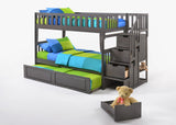 Peppermint Bunk Bed – Stylish and sturdy twin/twin or twin/full bunk bed, perfect for kids' rooms with a space-saving design – MonkeyBunks.com.