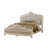 ACME Vidalia Nightstand #color_Rose Gold PU & Pearl White