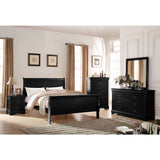 ACME Louis Philippe Eastern King Bed #color_Black