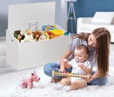 Bench Top Toy Box - White